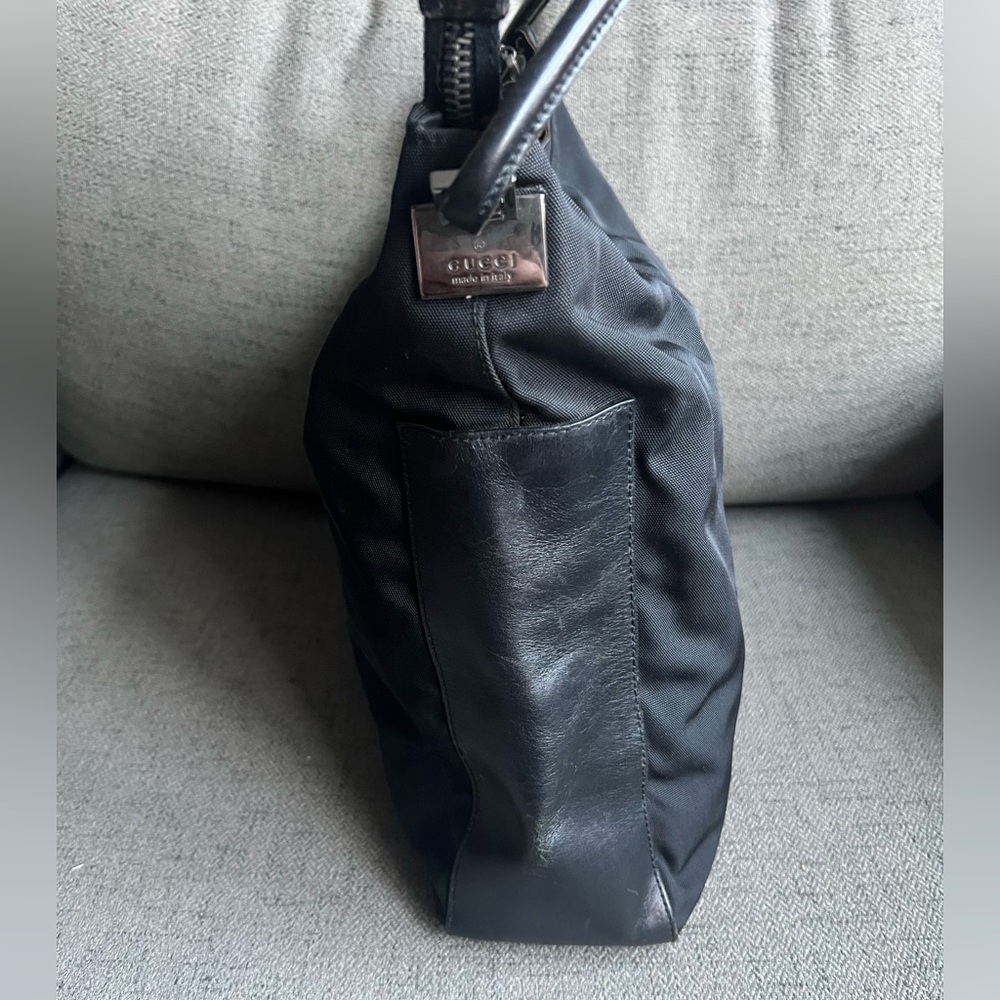 Gucci vintage nylons and leather black shoulder bag - Picture 5 of 16